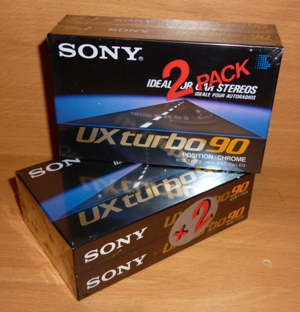 2x SONY UX-S 90 Chrome Super Class Type II HIGHT BIAS Audio Cassette Tape