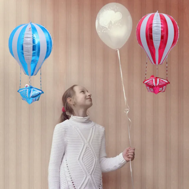 2 Pcs Balloon Aluminum Foil Baby Butterfly Party Decorative 3D Hot Air Balloons