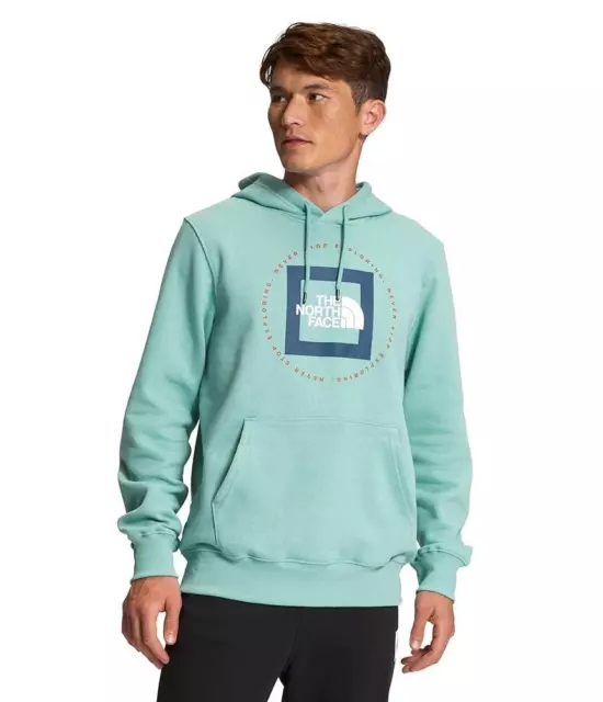 The North Face Geo NSE NF0A7UO7863 Mens Wasabi Shady Blue Pullover Hoodie NCL442