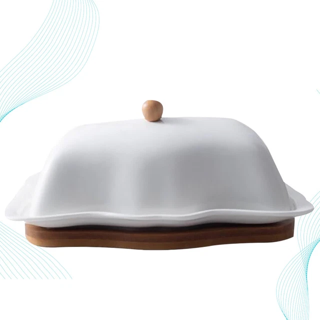 1 pieza placa de mantequilla única con tapa Creative Ceramics Dish Chic
