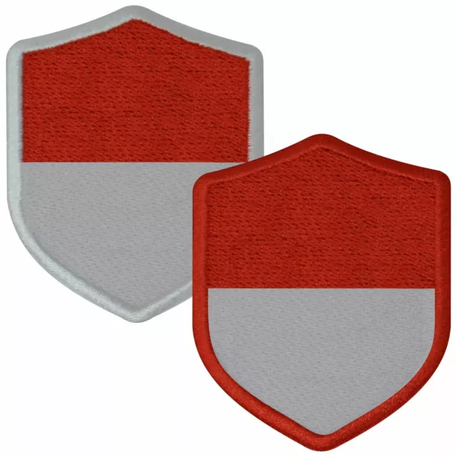 Aufnäher MONACO Wappen 7 x 5,6cm Bestickt Flagge Patch FanShirts4u