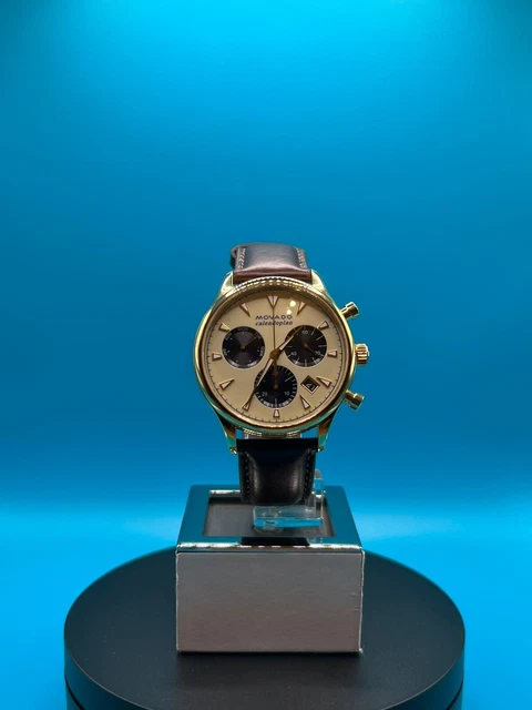 MOVADO Heritage Chronograph Parchment Dial Men's Watch - 3650007