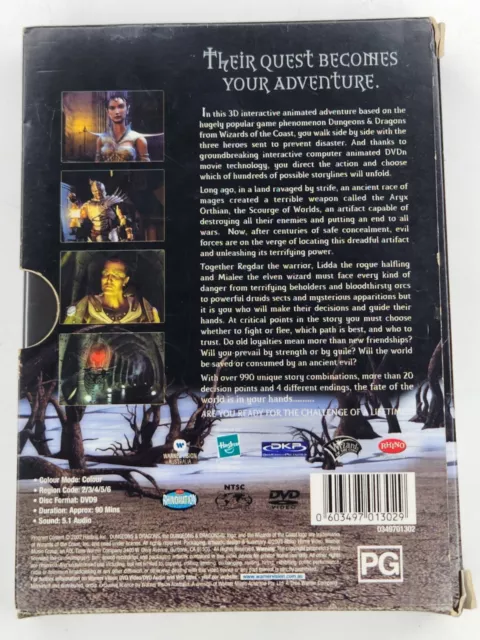Scourge Of The Worlds A Dungeons & Dragons Adventure (DVD, 2003) With Slipcover 2