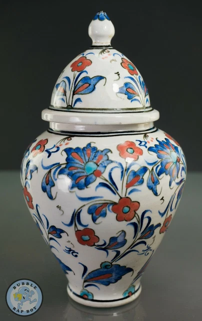Kleines Türkisches Inwerglas Sharglas Vintage Handbemalt Signiert