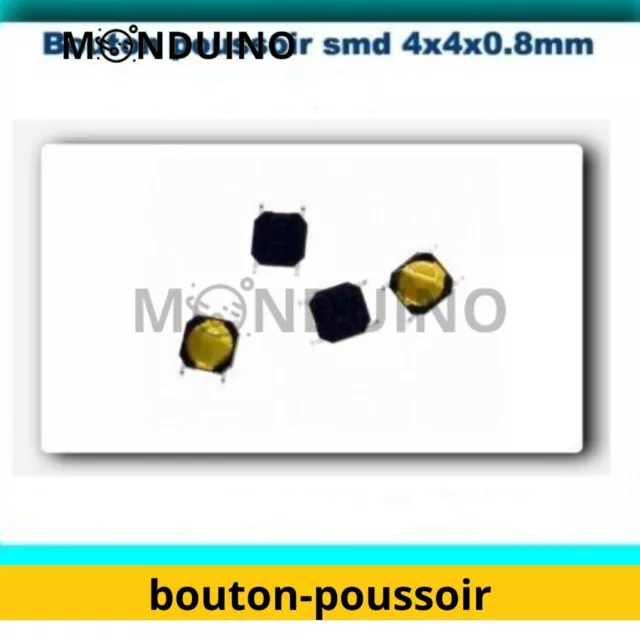 Lot De 10*20*50 Et 100  Boutons Poussoir Smd Dore 4X4X0.8Mm