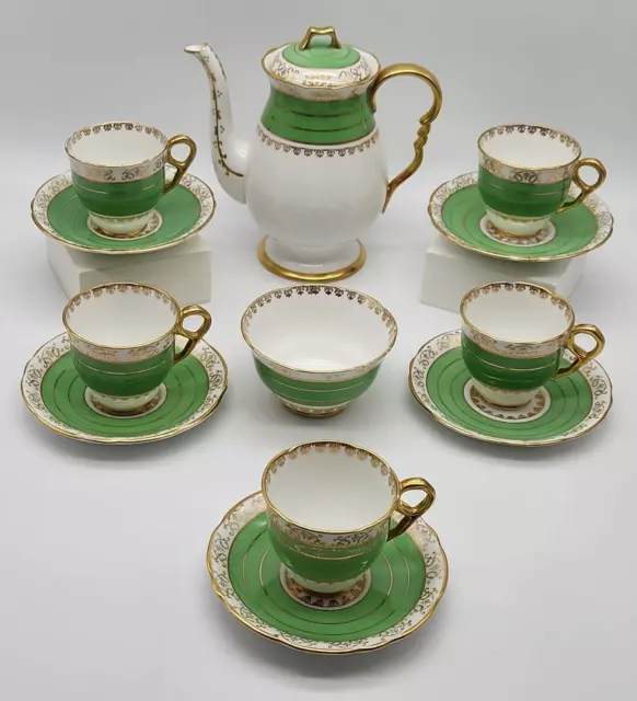 Royal Stafford 12 Piece Coffee Set Tea Cup Duos Sugar Bowl Coffee Pot Vintage