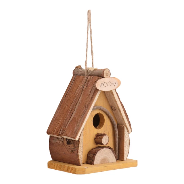 Rope Wooden Nest Outdoor Birdhouse Resting Place for Birds