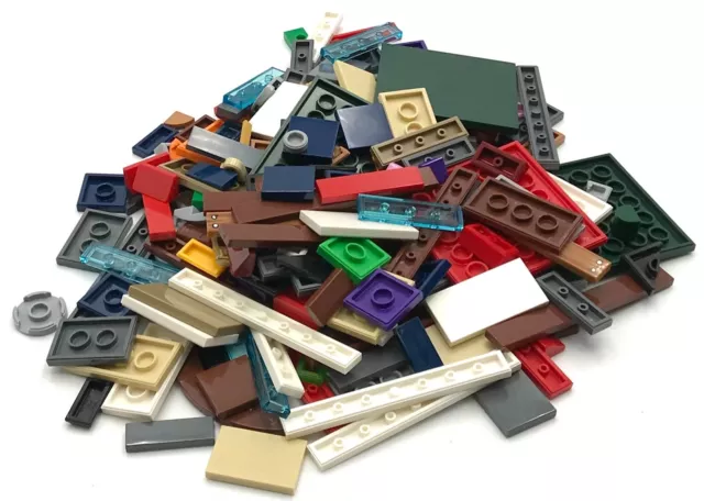 LEGO Grand Lot De Neuf Assorti Tuiles Plat Lisse Fauve Vert Red Gris Plus Pièces