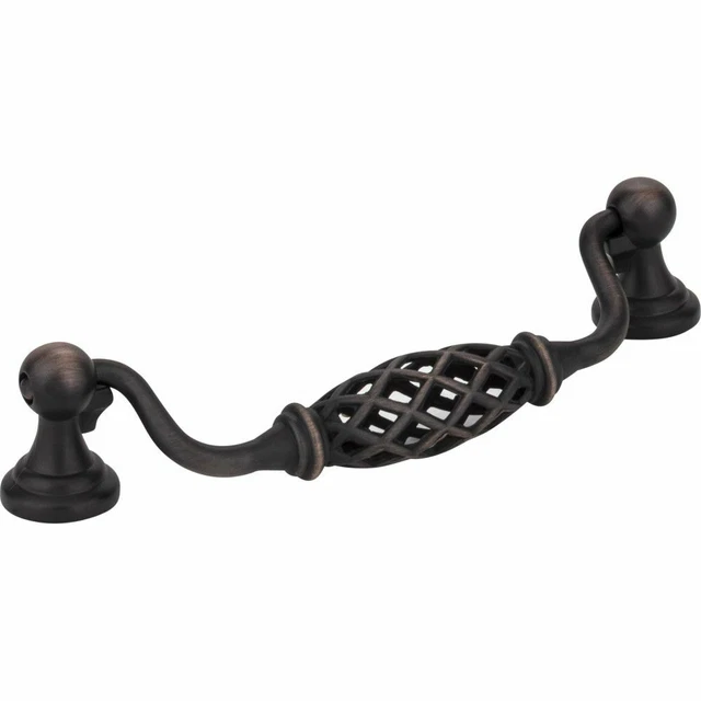 Jeffrey Alexander - Tuscany 749-128DBAC - 5" Centers Bird Cage Pull w Backplate