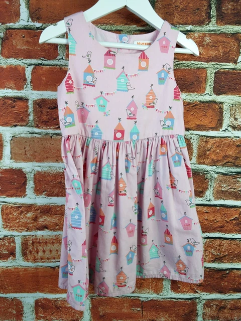 Girls Bundle Age 3-4 Bluezoo Next Denim Floral Birdhouse Summer Dress Set 104Cm
