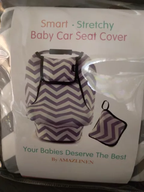 Stretchy Baby Car Seat Cover for Infant Carrier Canopy Protection from Weather