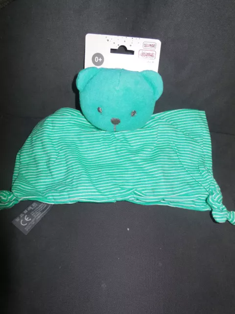 doudou plat ours vert rayé blanc ORCHESTRA PREMAMAN (4 dispo)