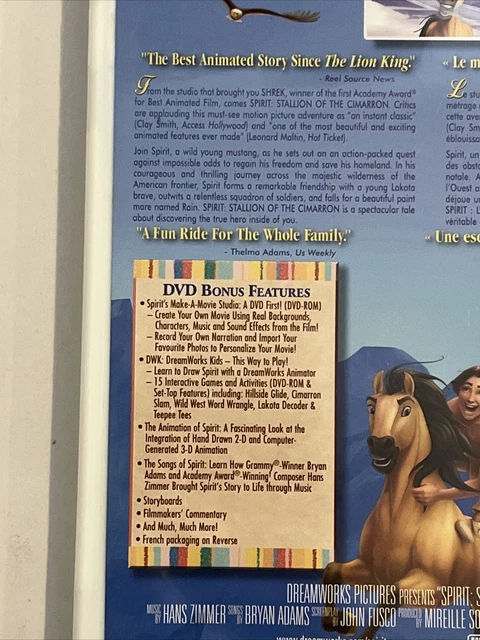 DREAMWORKS MOVIE DVD - Spirit, Madagascar, Monsters vs Aliens (English