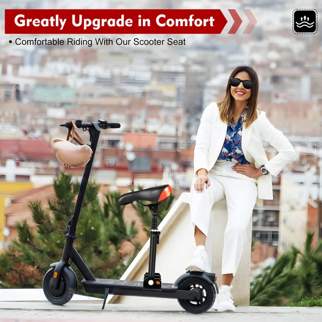 Sellino elettrico pieghevole, resistente agli urti, regolabile, 40 – 60 cm, per scooter elettrico, universale, per sella e scooter elettrico