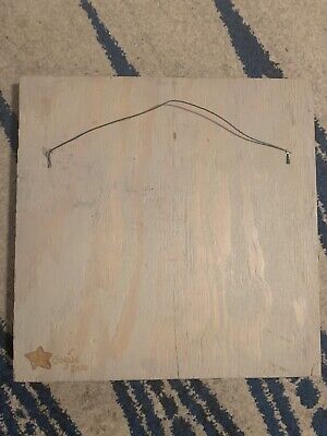 Antique Tin Ceiling Tile Art Wood Mounted Farmhouse Shabby Chic Architectural 2