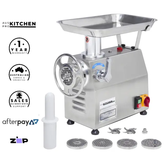 Commercial Meat Mincer 250kg/hr - Electric Grinder Sausage Maker Filler Stuffer