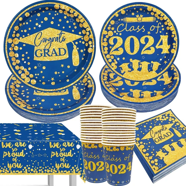 CLASS OF 2024 Graduation Decorations Blue and Gold Graduations Party