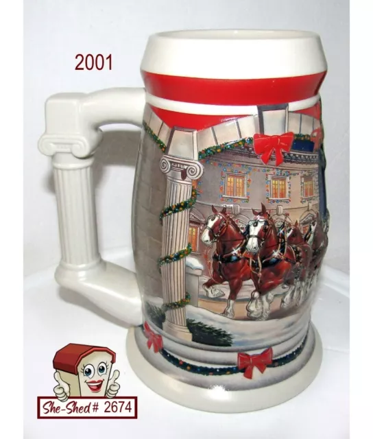 Vintage Anheuser-Busch 2001 Budweiser Holiday at the Capitol Stein Beer Mug