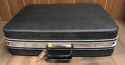 25” Suitcase Samsonite Black Fashionaire Hardside Vintage Luggage Separators