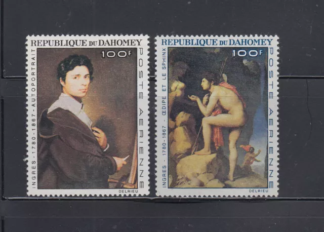 Dahomey 1967 Ingres Paintings Sc C49-C50 Complete Mint Lightly Hinged