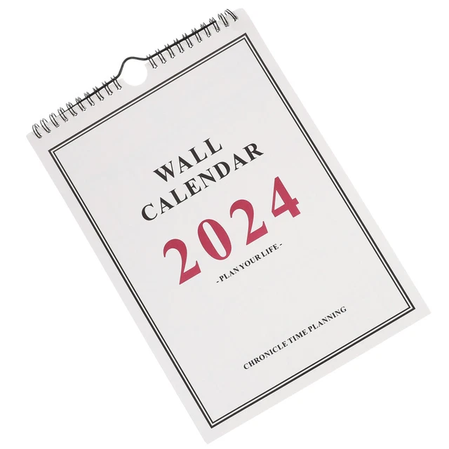 Year wall calendar family memo calendars art 2023 2024 paper work book