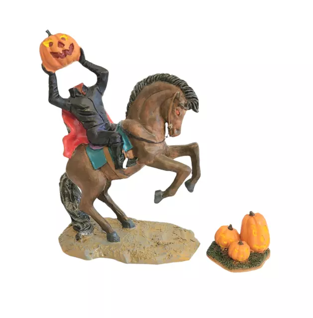 Lemax Spooky Town 2002 Headless Rider 22592A Pumpkin Head Horseman Steed 2pieces