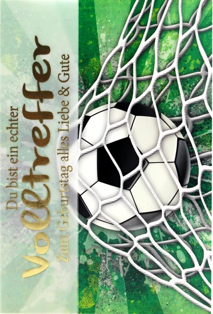 Geburtstagskarte Zum 5. Geburtstag – Motiv: Fußballer, Bunt – Mit Umschlag, 13,8x21,2 Cm