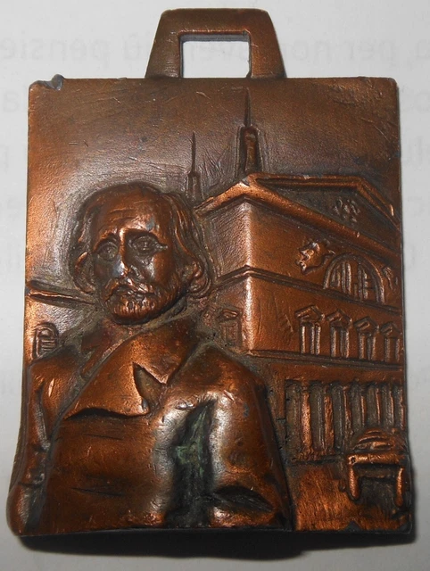 Giuseppe Verdi - Teatro Regio di Parma Medaglione medaglia placca placchetta.