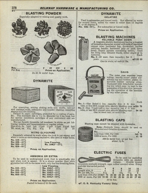 1930 PAPER AD Dupont Red Cross Dynamite Atlas Wooden Box Blasting Machine
