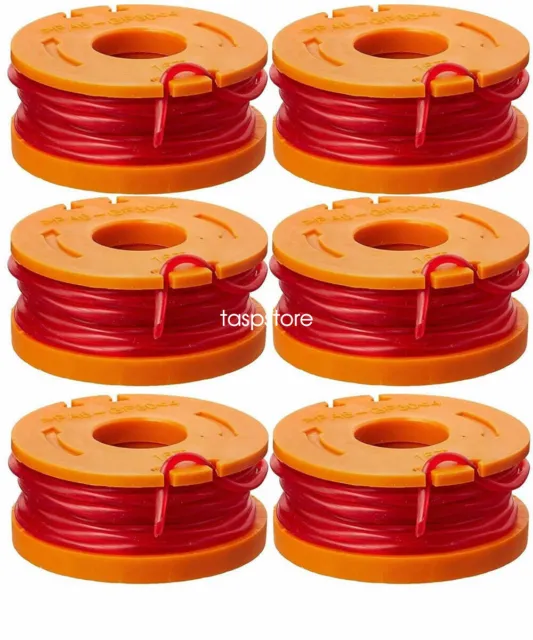 6-Pack Grass Trimmer / Edger for WA0010 WORX GT Spool Line 10-Foot