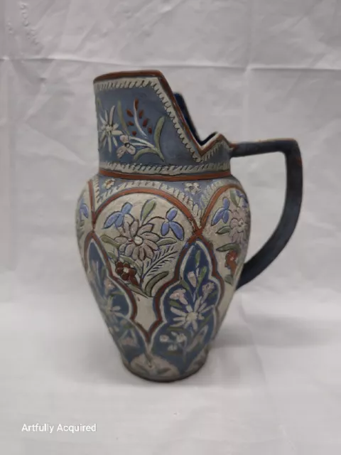 Antique Thoune Majolika Islamic Jug 19Th C. Swiss Ceramics