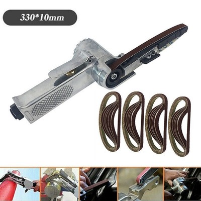 Car Body Repair BSP Pneumatique 1/4 Bsp Air Ceinture Ponceuse W/2pc Sablage 330mm 