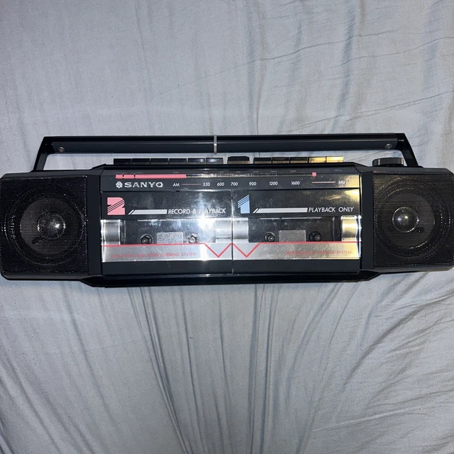 VINTAGE RARE SANYO 80s MS450 AM FM Stereo Radio Cassette Recorder ...