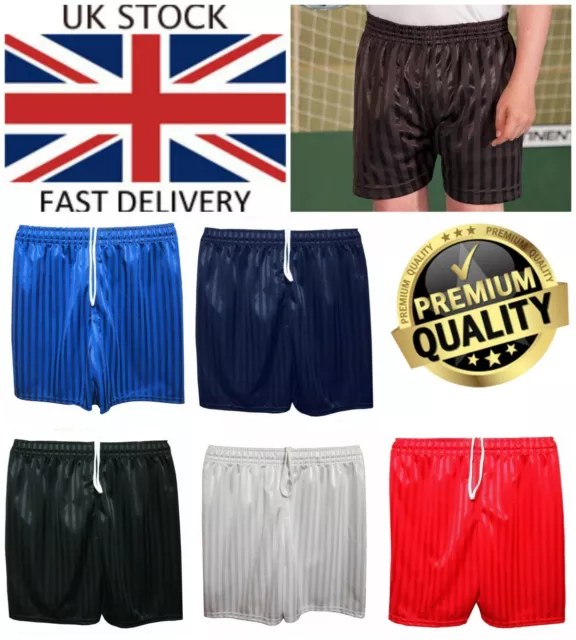 New Unisex Mens Womens Adults Shadow Stripe P.E Football School Sports Shorts