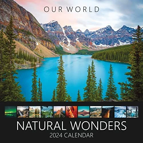 OUR WORLD NATURAL Wonders Wall Calendar 2024 Fun Family Planner
