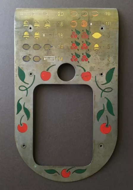 Vintage Mills Diamond Front Slot Machine Faceplate