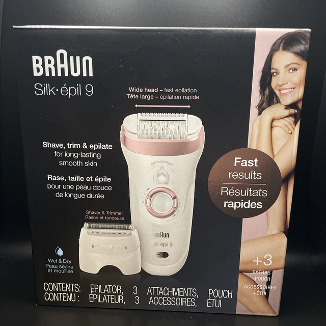 ¡Nuevo! Depiladora húmeda y seca Braun SES 9-720 Silk Epil 9, afeita, recorta y depilatas