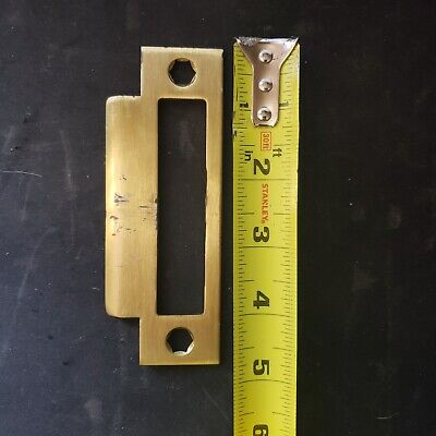 SCHLAGE Brass Door Striker Plate 4 7/16" X 1 13 X 16