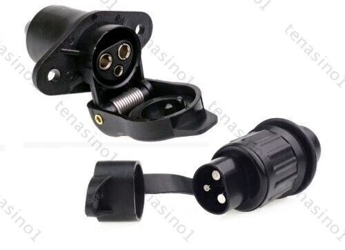 Steckdose mit Stecker 3 polig 12V Traktor LKW Landmaschinen Seilwinde Forst P0I7