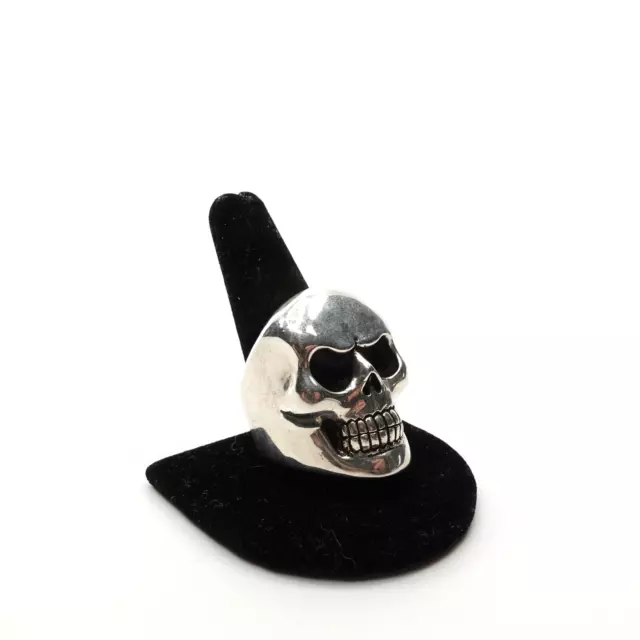 King Baby Studio Large Classic Skull Ring Statement Oversized Silver 925 Size 10