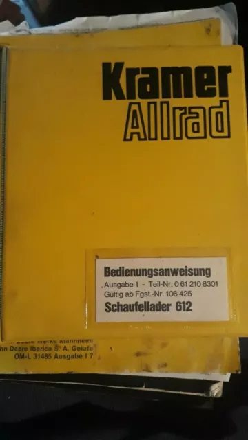 Kramer Allrad Bedienungsanweisung Schaufellader 612