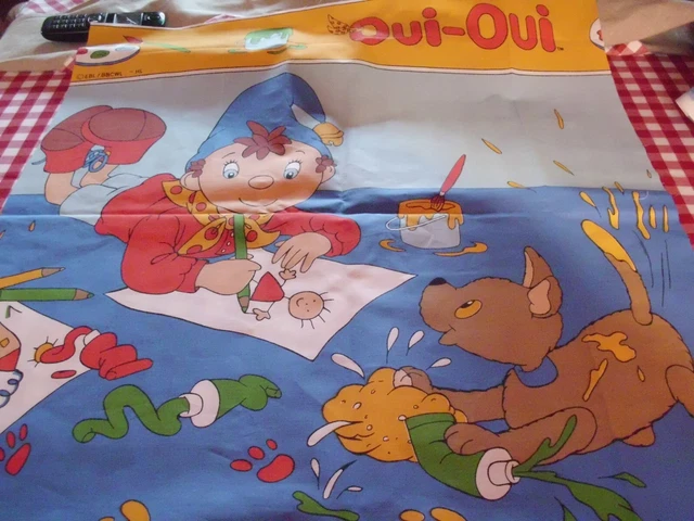 Coupon Tissu Enfant Motif Oursons Et Oies - Dimensions 89x100 Cm, Coton, Neuf