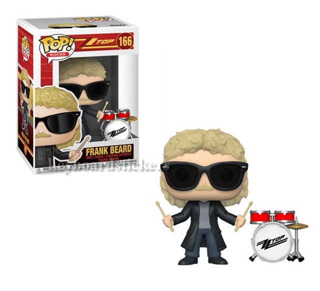 FUNKO POP ROCKS ! ZZ Top Frank Beard Vinyl Figure 166 with Soft FREE
