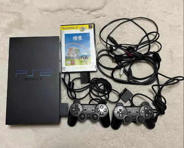 Sony PlayStation2 PS2 SCPH-35000 Black Game Console Box Japanese Disc  NTSC-J F/S