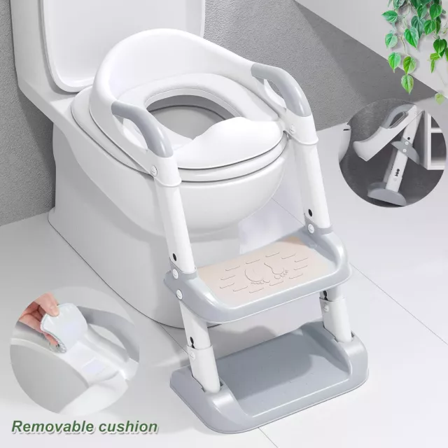 Kids Potty Training Seat with Step Stool Ladder for Toddler Child Toilet Chair