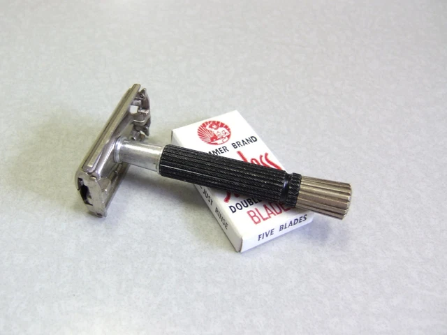 Vintage Gillette 1969 Black Super Speed TTO DE Safety Razor