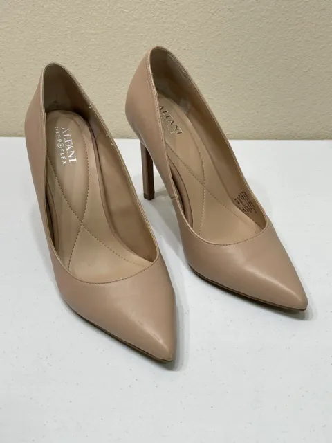 Alfani Step Flex Women’s Solid Tan Pump Pointed Toe High Heel Shoes s 9.5M