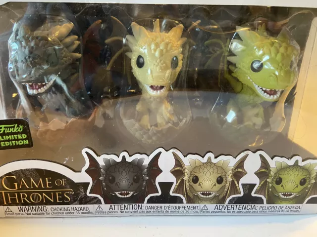 Funko Pop! Game of Thrones Dragons Drogon Viserion & Rhaegal Spring Excl (Mint)