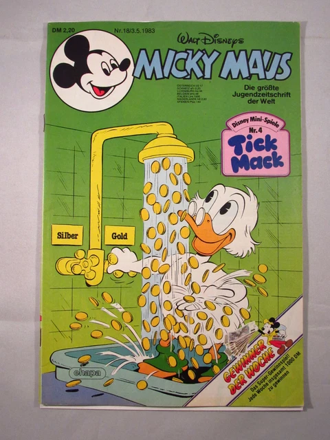 Micky Maus #18 1983 - Comic - mit Beilage, mit Schnipp