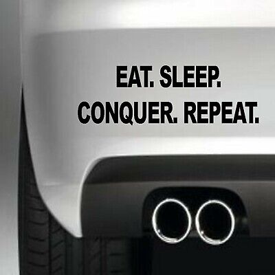 Eat Sleep Conquer Gaming Pc Funny Bumper Sticker Funny Vinyl Decal Car